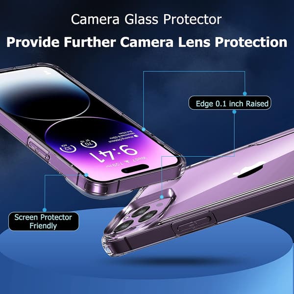 APPLE IPHONE 14 PRO MAX SILIKONE ETUI 2X HÆRDET GLAS KAMERA