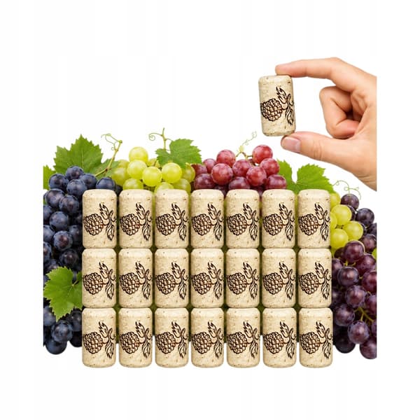 Korkpropper til vinflasker, tinkturer, cider, vin, 20 stk.