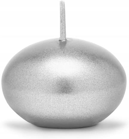 Flytande ljus metallisk silver 4 cm 1 st