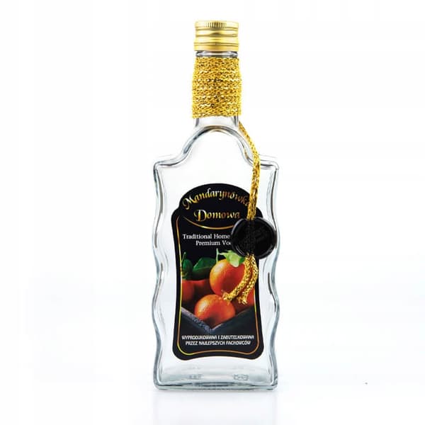 Pullo, jossa on aaltokuvio, 500ml KOTITEKOINEN MANDARIINI