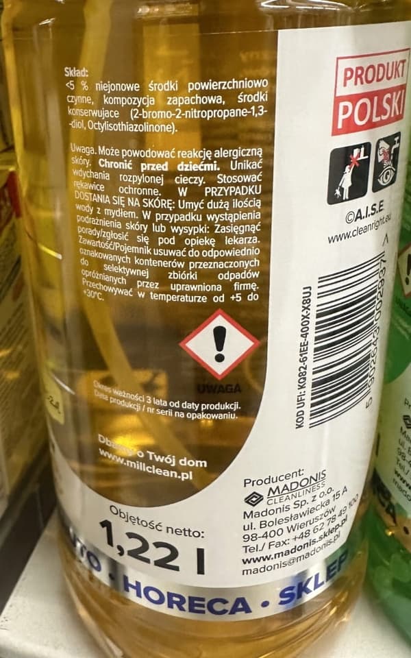 Mill glas-, spejl- og fliserens 1,22 l