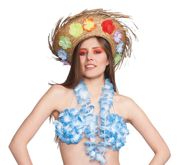 Hawaii halmboll med Aloha Hawaii-blommor