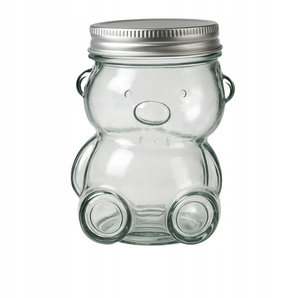 300ml TEDDY TEDDY BEAR glasburk med lock för honung, sylt, kryddor, presentburk