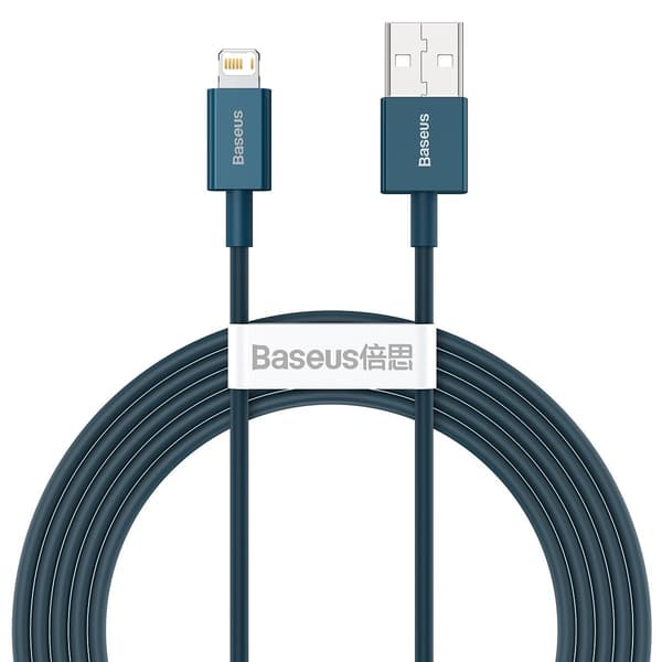 Baseus Superior Series USB till Lightning-kabel, 2.4A, 2m (blå)