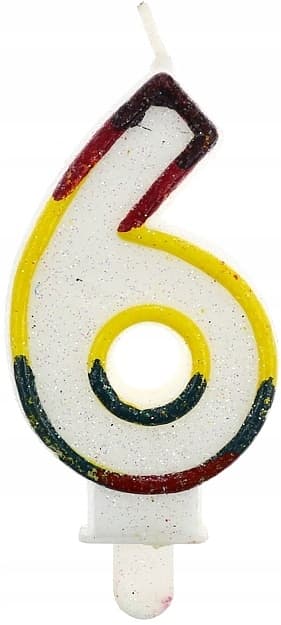 Loistava numeroituva valo "6", 1 kpl