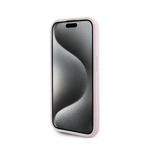 Karl Lagerfeld Diagonal Quilted Script - iPhone 15 Pro Max cover (lyserød)