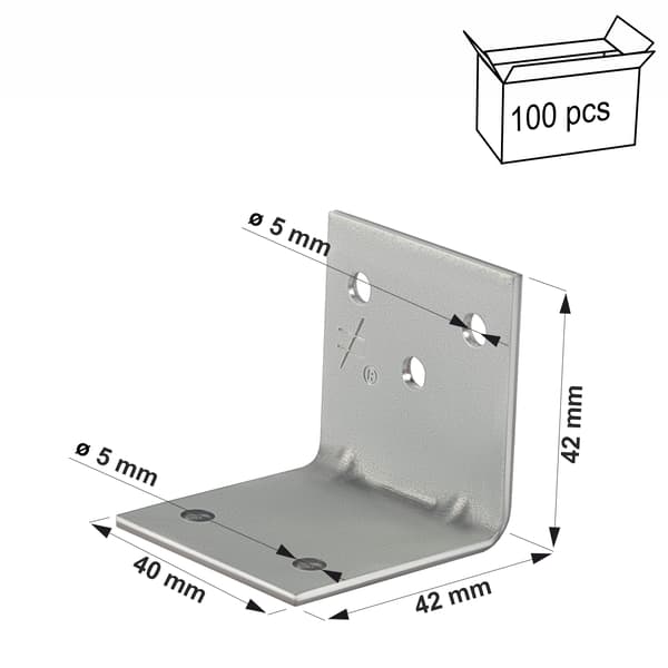 Vinkelförbindelse 40x40x2,0x40 MPP