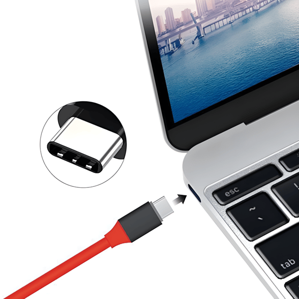 USB 3.1 Typ C till HDMI Röd Adapter 4Kx2K