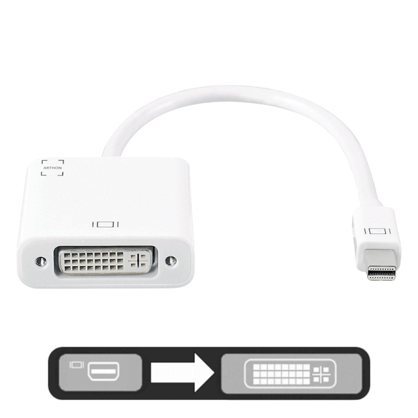 Adapter mini DisplayPort til DVI MacBook HQ konverter kabel
