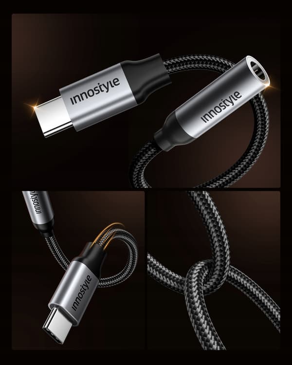 INNOSTYLE USB-C MINI JACK 3.5 -SOVITIN AUX-KAAPELI SAMSUNG DA-SOVITTIMEEN
