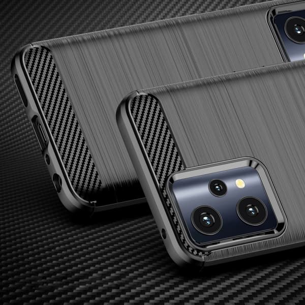 Carbon Case fleksibelt cover til Realme 9 Pro sort