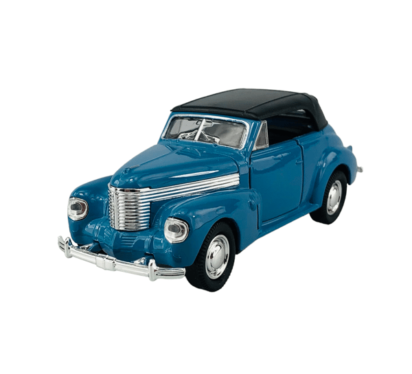Welly VANHA timer 1938 Opel Captain Cabriolet sininen katolla 1:34 43785