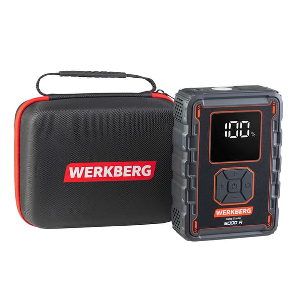 Werkberg AL008 starttiapulaite 32000mAh 2500A/5000A kompressorilla