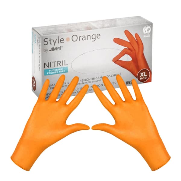 Ampri Style Orange XL Nitrilhandsker 100 stk.