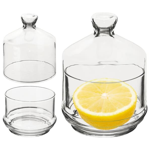 Glasbehållare för citron 9x12 cm