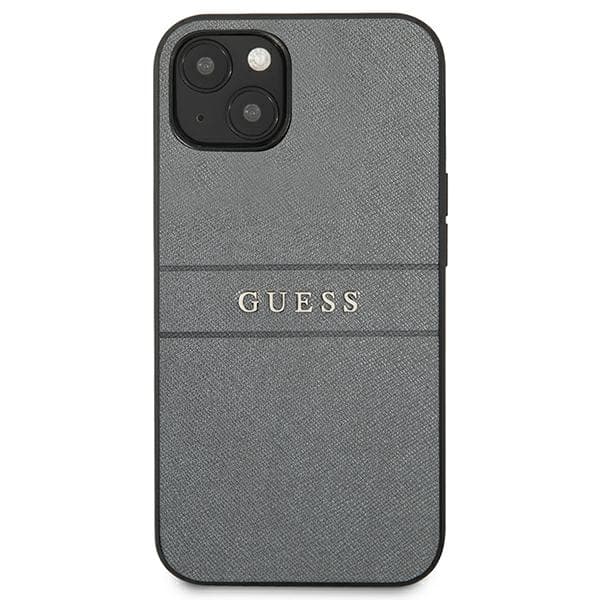 Guess GUHCP13SPSASBGR iPhone 13 mini 5.4 harmaa/harmaa Saffiano-ranneke