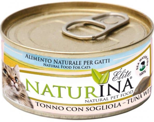 Naturina | Elite vådfoder til katte | 70g dåse - tun med salt 70g