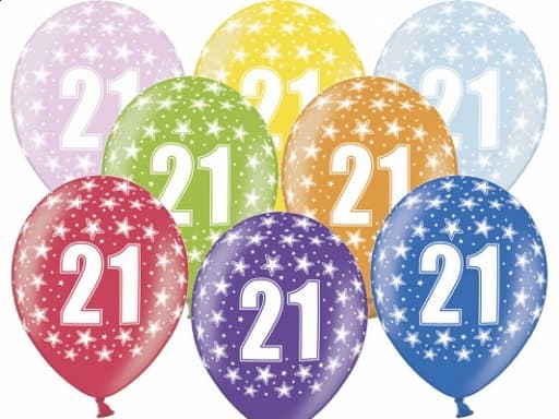 Ballonger med 21-årstryck 1 st.
