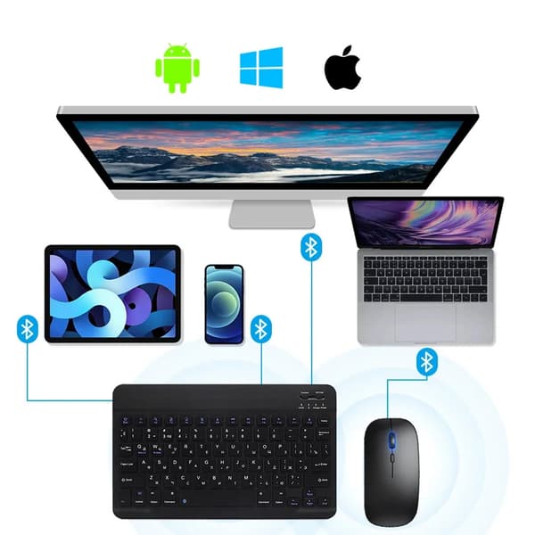 Magnetisk Bluetooth-tastaturcover til Redmi Pad SE 8.7 CFRPSE87 (sort)