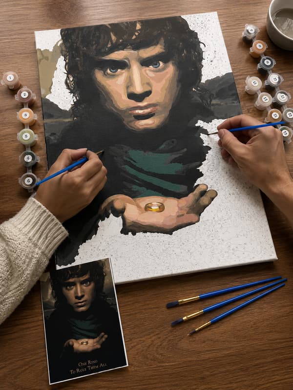 Målning med siffror Frodo med ringen 40x50 cm
