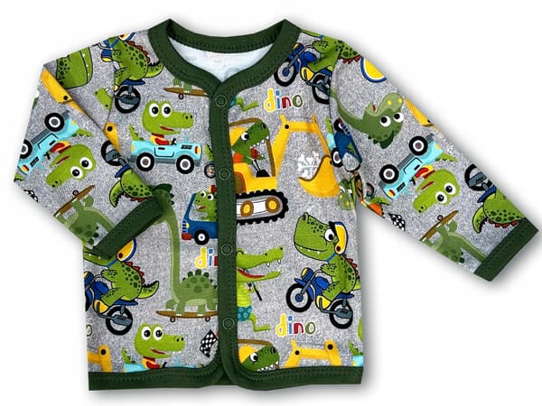 Kaftan 110 barnkaftan uppknäppt blus med dinosauriemönster