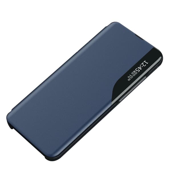 Eco Leather View Case elegant flipfodral med stativfunktion för Samsung Galaxy A73 blå