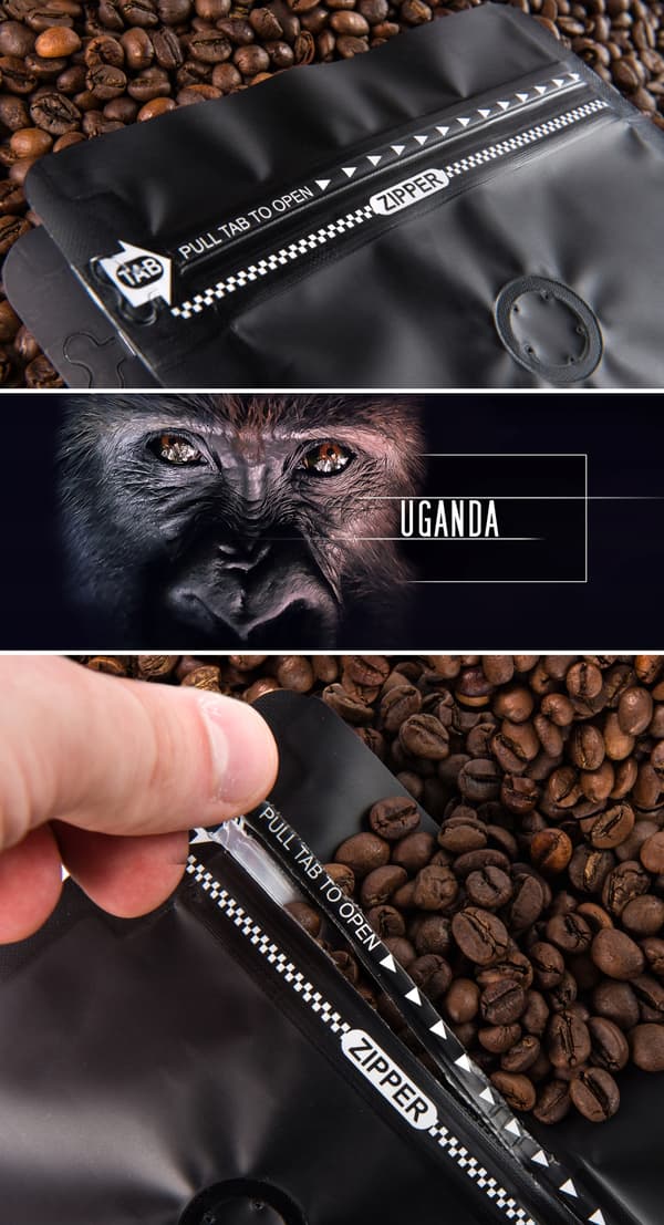 Nyrostade Arabica Uganda kaffebönor 250g