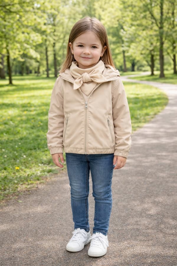 STOR trekantig halsduk SANDBEIGE bomull