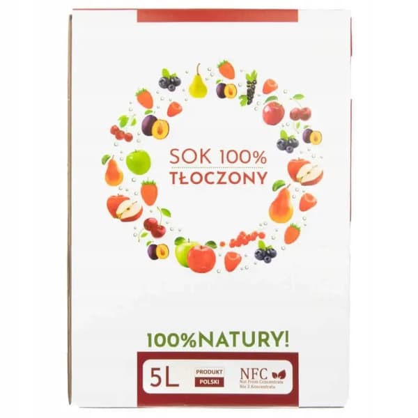 25x KARTON TIL UNIVERSAL JUICE 100% PRESSEDE 5L KARTONEMBALLAGE TIL JUICE
