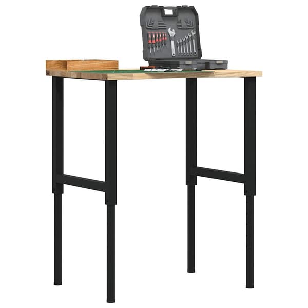 vidaXL Arbetsbord, 80x60x(71,5-98) cm, Ekträ