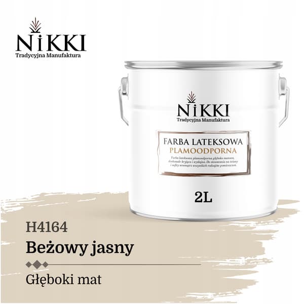 PLETRESISTENT LATEKSMALING FARVE LYS BEIGE H4164 2L HELMAT