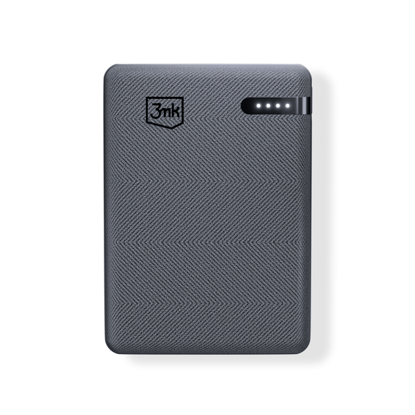 Lisävarusteet - 3mk Taskuvirtalähde 5 000 mAh 12 W USB 1C - Harmaa