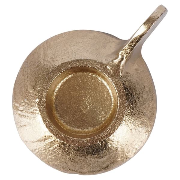Ljusstake aluminium guld 12x9x5 cm