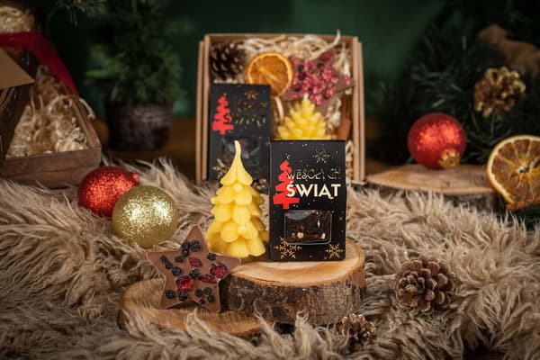 Gave til helligdage Sankt Nikolaus te chokolade lys Green Touch