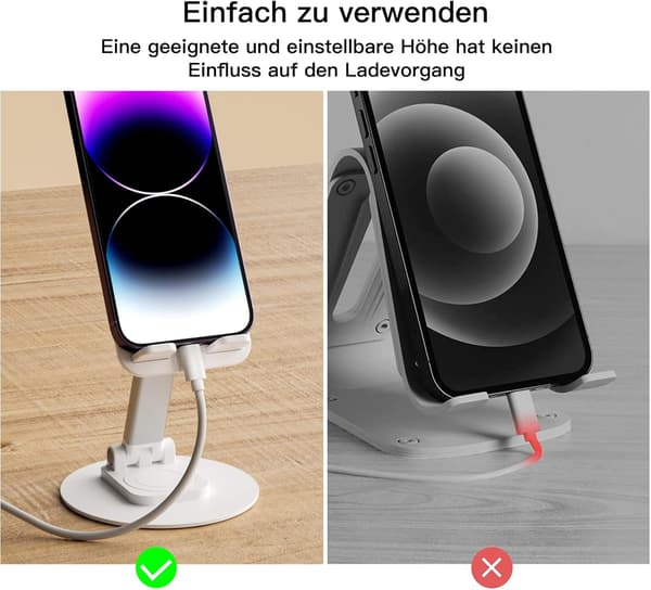 TELEFONSTAND JUSTERBAR FOLDBAR HVID