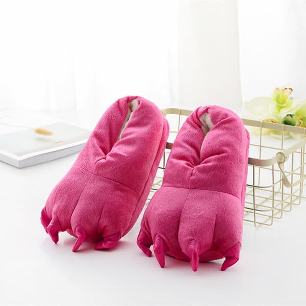 Paws Stitch 3D mjuka barntofflor rosa med klor 27-32