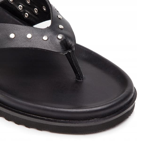 EVA MINGE DAMFLIP-FLOPS SVART LÄDER 36 3U2G5*