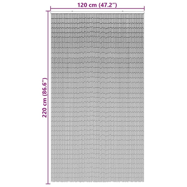 vidaXL Flugnät mörkgrå 120x220 cm bambu