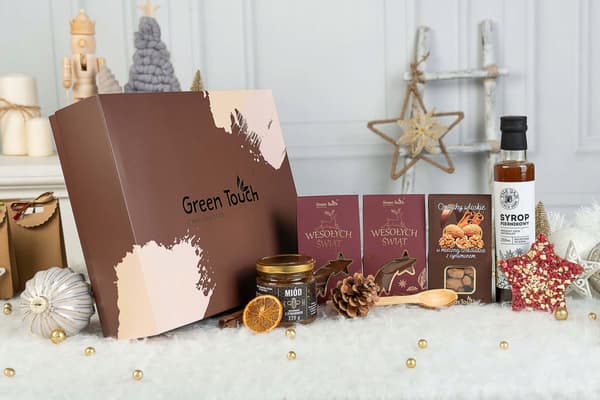 Presentkorg Stor Låda För Jul Tomtens Gåva Kaffe Honung