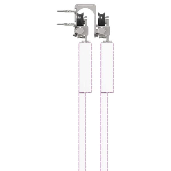 vidaXL Skjutdörrsfäste 366 cm stål silver