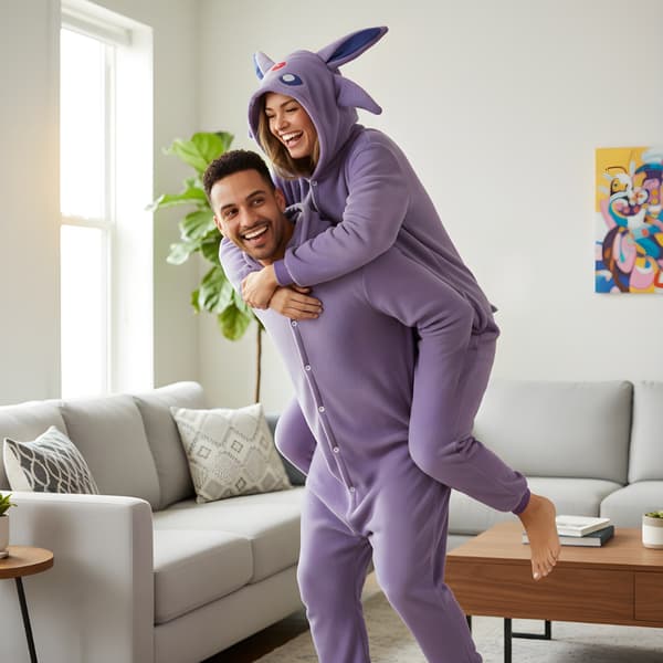 Kigurumi-pyjamaskostume til Pokémon Espeon, størrelse 145-155 cm