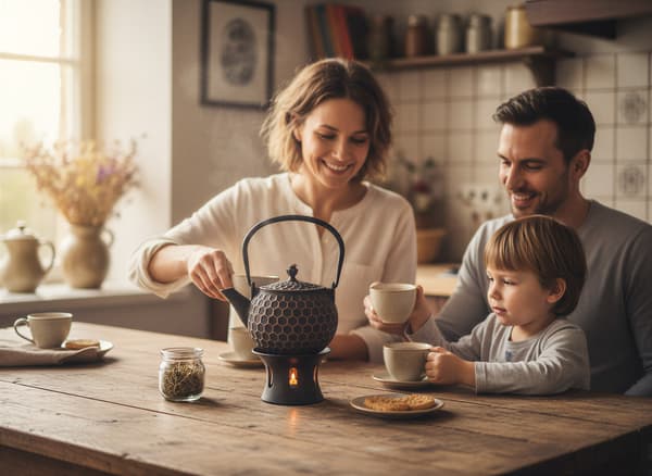 Gjutjärnsvattenkokare Bee 1,2 l teinfuser + tevärmare