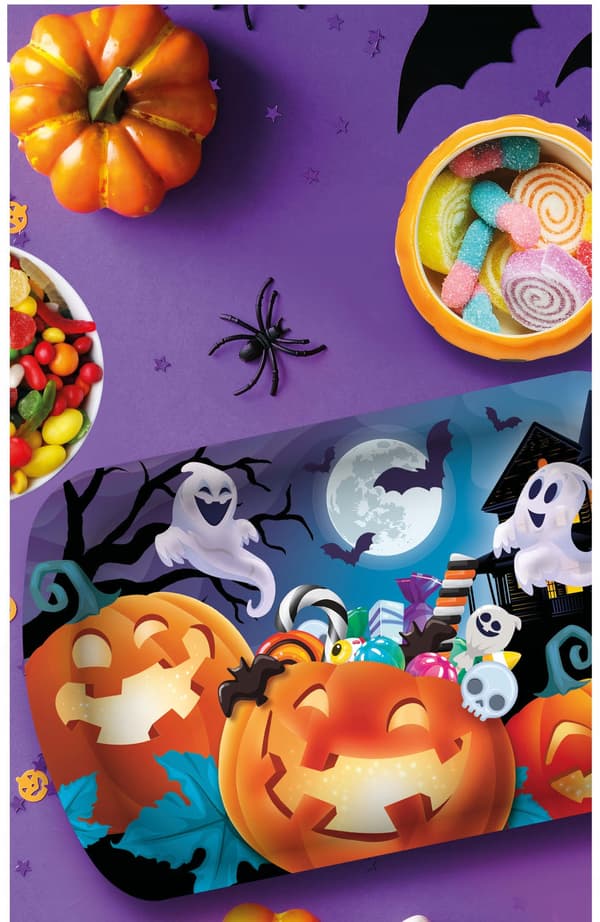 Halloween Græskar Plastikbakke 39x24cm