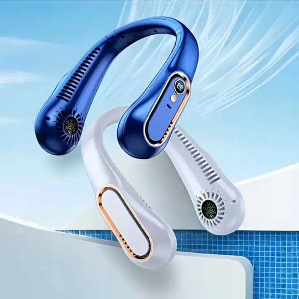 Ventilator Til Nakke USB Bærbar Kølende 5 Hastigheder LED