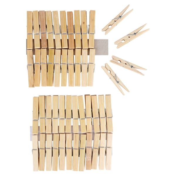 Bambu klädnypor 48 st.