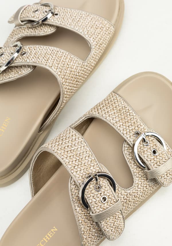 Wittchen kvinders beige vævet flipflops, beige syntetisk materiale