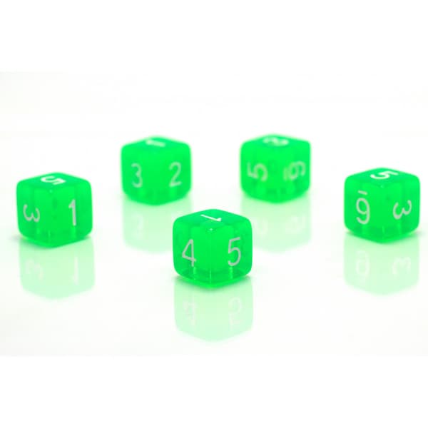 D6 1,6 cm RPG radioaktive sekssidede terninger