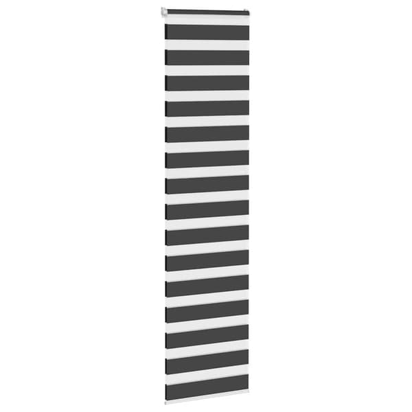 vidaXL zebragardin, sort, stofbredde 45,9 cm, polyester