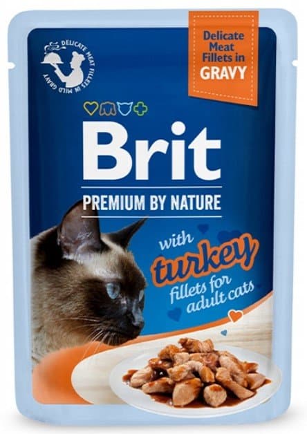 Brit Premium Kattekød | Fileter i sovs | 85 g - Kalkun 85 g