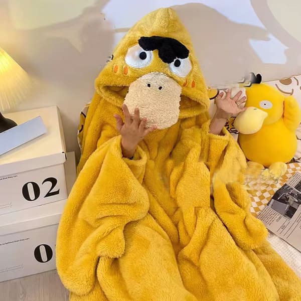 Pokémon Psyduck Ekstra Blød Doven Kåbe 100cm